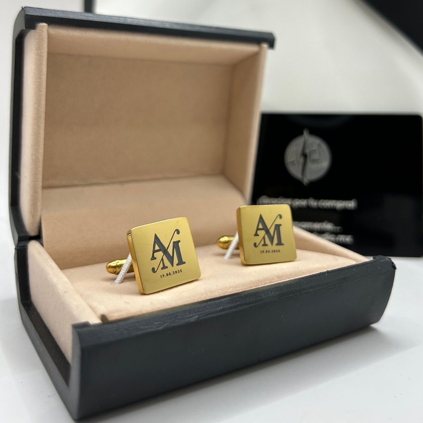 Mancuernillas Personalizadas con Monograma o Gráfico