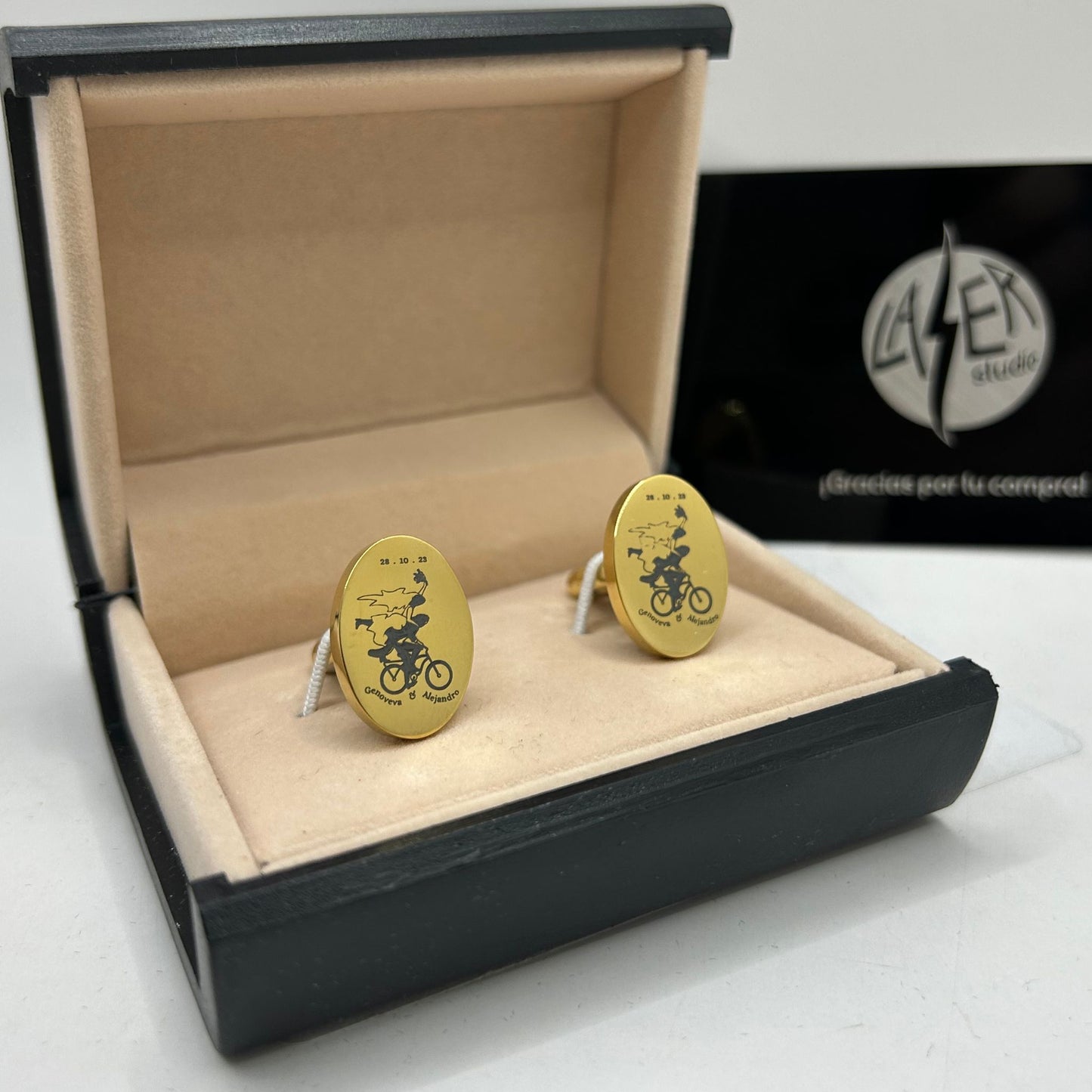 Mancuernillas Personalizadas con Monograma o Gráfico